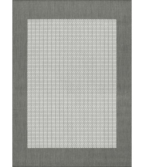 Couristan Recife Checkered Field 6' x 9' Grey/White Area Rug