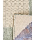 Couristan Recife Checkered Field 6' x 9' Natural/Green Area Rug