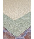 Couristan Recife Checkered Field Square Natural/Green Area Rug