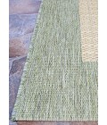 Couristan Recife Checkered Field 6' x 9' Natural/Green Area Rug