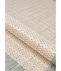 Couristan Recife Checkered Field Square Natural/Green Area Rug