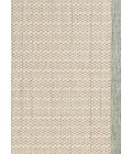 Couristan Recife Checkered Field Square Natural/Green Area Rug