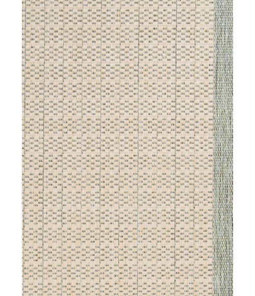 Couristan Recife Checkered Field 6' x 9' Natural/Green Area Rug