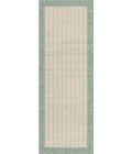 Couristan Recife Checkered Field Square Natural/Green Area Rug