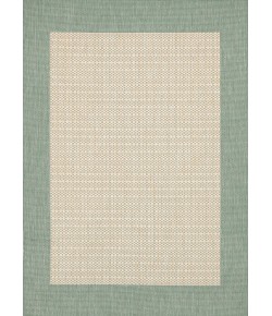 Couristan Recife Checkered Fiel Dnatural/Green Area Rug 8 ft. 6 in. X 8 ft. 6 in. Square