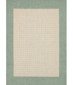 Couristan Recife Checkered Fiel Dnatural/Green Area Rug 5 ft. 10 in. X 9 ft. 2 in. Rectangle