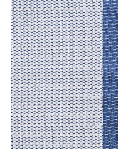 Couristan Recife Checkered Field Long Runner Ivory/Indigo Area Rug