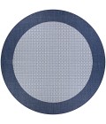 Couristan Recife Checkered Field Long Runner Ivory/Indigo Area Rug