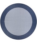 Couristan Recife Checkered Field 6' x 9' Ivory/Indigo Area Rug