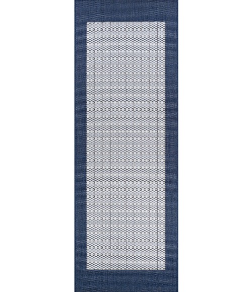 Couristan Recife Checkered Field 6' x 9' Ivory/Indigo Area Rug