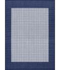 Couristan Recife Checkered Field Long Runner Ivory/Indigo Area Rug