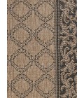 Couristan Recife Garden Lattice Square Cocoa/Black Area Rug