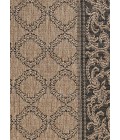 Couristan Recife Garden Lattice 6' x 9' Cocoa/Black Area Rug