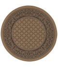 Couristan Recife Garden Lattice Square Cocoa/Black Area Rug