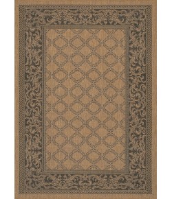 Couristan Recife Garden Lattice Cocoa/Black Area Rug 7 ft. 6 in. X 7 ft. 6 in. Square