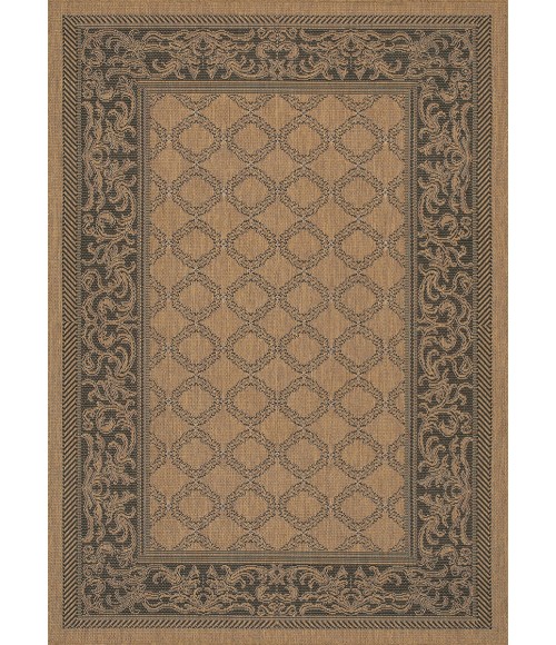 Couristan Recife Garden Lattice 6' x 9' Cocoa/Black Area Rug