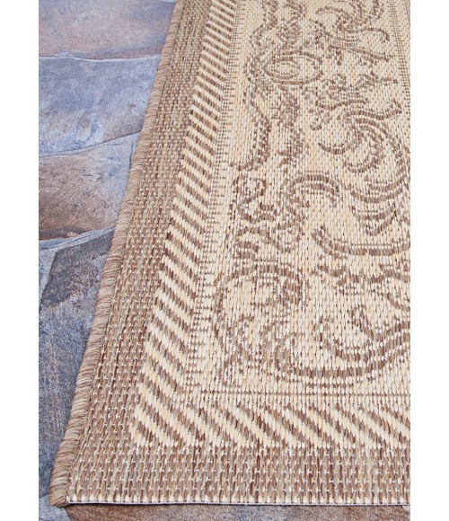 Couristan Recife Garden Lattice Square Cocoa/Natural Area Rug