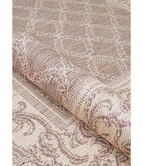 Couristan Recife Garden Lattice Square Cocoa/Natural Area Rug