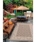 Couristan Recife Garden Lattice Square Cocoa/Natural Area Rug