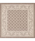 Couristan Recife Garden Lattice Square Cocoa/Natural Area Rug