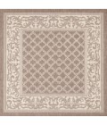 Couristan Recife Garden Lattice Square Cocoa/Natural Area Rug