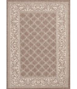 Couristan Recife Garden Lattice Cocoa/Natural Area Rug 7 ft. 6 in. X 7 ft. 6 in. Square