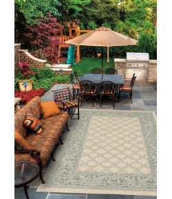 Couristan Recife Garden Lattice Natural/Green Area Rug 2 ft. 3 in. X 11 ft. 9 in. Rectangle