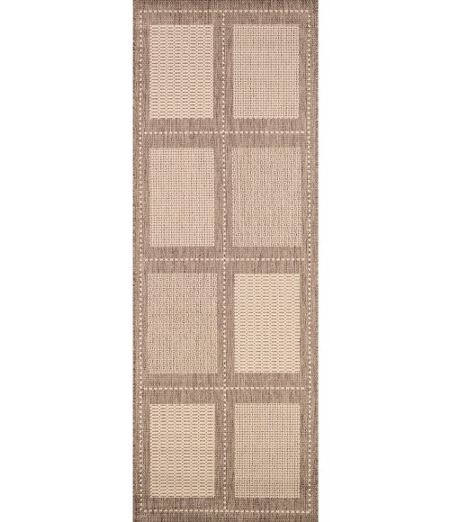 Couristan Recife Summit Long Runner Natural/Cocoa Area Rug