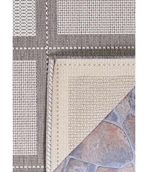 Couristan Recife Summit 2' x 4' Grey/White Area Rug