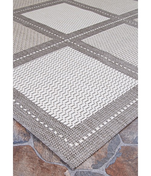 Couristan Recife Summit 2' x 4' Grey/White Area Rug