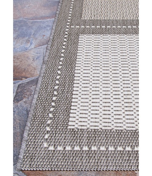 Couristan Recife Summit 2' x 4' Grey/White Area Rug