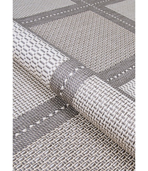 Couristan Recife Summit 2' x 4' Grey/White Area Rug