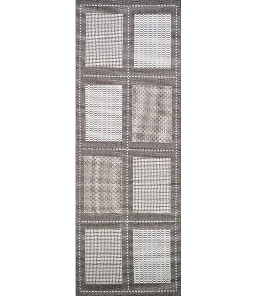 Couristan Recife Summit 2' x 4' Grey/White Area Rug