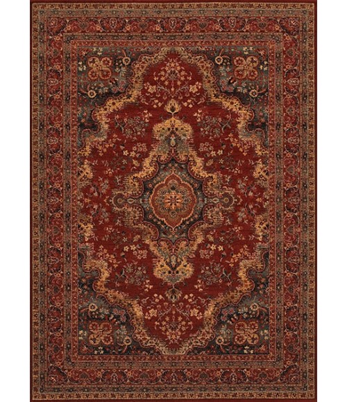 Couristan Old World Classic  Kerman Medallion Extra Large Burgundy  Area Rug