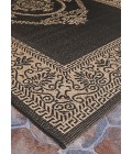 Couristan Recife Antique Medallion 2' x 4' Black/Cocoa Area Rug