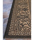 Couristan Recife Antique Medallion 2' x 4' Black/Cocoa Area Rug