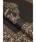 Couristan Recife Antique Medallion 2' x 4' Black/Cocoa Area Rug