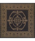 Couristan Recife Antique Medallion 2' x 4' Black/Cocoa Area Rug