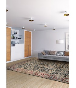Couristan Zahara Embellshd Blss Mblk/Red/Oatmeal Area Rug 9 ft. 2 in. X 12 ft. 5 in. Rectangle
