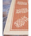 Couristan Recife Tropics 2' x 4' Natural/Terra Cotta Area Rug