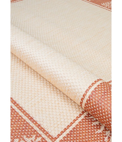 Couristan Recife Tropics 2' x 4' Natural/Terra Cotta Area Rug