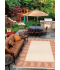 Couristan Recife Tropics 2' x 4' Natural/Terra Cotta Area Rug
