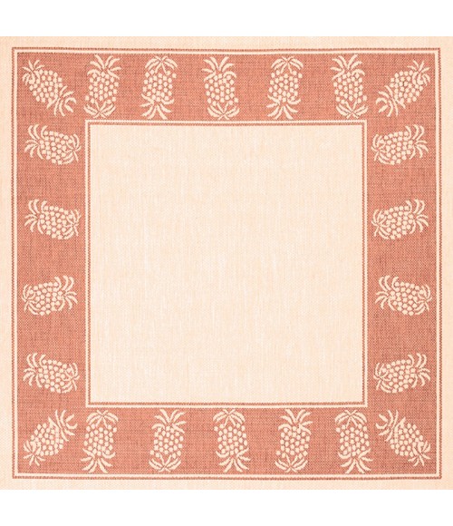 Couristan Recife Tropics 2' x 4' Natural/Terra Cotta Area Rug