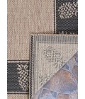 Couristan Recife Tropics Long Runner Cocoa/Black Area Rug