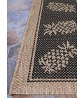 Couristan Recife Tropics Long Runner Cocoa/Black Area Rug