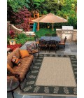 Couristan Recife Tropics 6' x 9' Cocoa/Black Area Rug