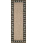 Couristan Recife Tropics Long Runner Cocoa/Black Area Rug