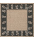 Couristan Recife Tropics Long Runner Cocoa/Black Area Rug