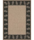 Couristan Recife Tropics 2' x 4' Cocoa/Black Area Rug