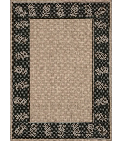 Couristan Recife Tropics 2' x 4' Cocoa/Black Area Rug